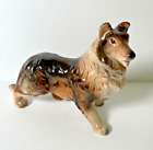 Vintage Wales Porcelain Ceramic Dog COLLIE Figurine Brown & Tan Japan