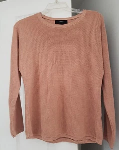 Women size Small camel brown boat neck long sleeve knit pullover sweater top - Picture 1 of 4