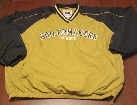 VTG Purdue University Boilermakers Windbreaker Men's XL Black Cover