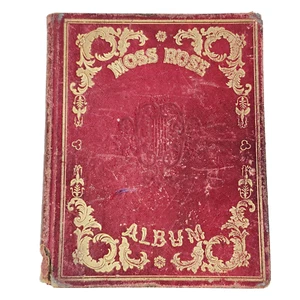 1853 Moss Rose Journal Antique Book Inscribed Poems Mary Lizzie Shiver Maryland - Picture 1 of 24
