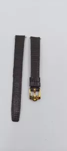 OMEGA gold plated buckle with Brown Lizard Watch Strap Band 12 mm - Picture 1 of 11
