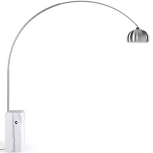 Lampada Ad Arco Con Base In Vero Marmo Naturale - Foto 1 di 9