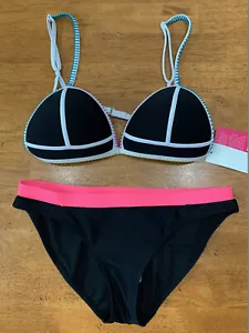 Conjunto de bikini de natación de 2 piezas Hula Honey Junior XL bloques de colores hipster y top XL - Imagen 1 de 3