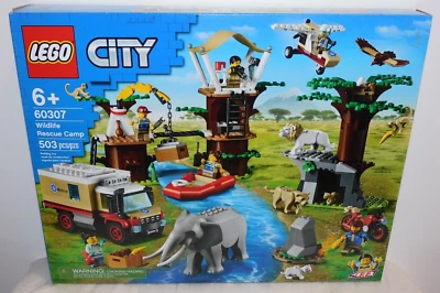 LEGO 60307 City WILDLIFE RESCUE CAMP Elephant Lion Cubs Monkey Eagle Minifigures - Image 1 of 4