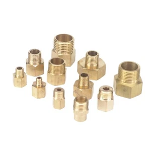 2pcs 1/8"-2" BSP M10-M27 Female to Male Brass Reducer Reducing Fitting Gauge - Picture 1 of 4