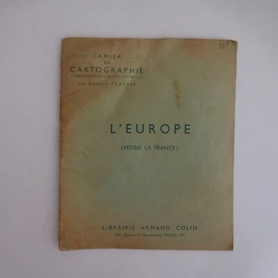 Notebook Mapping Europa Antonin Fraysse 1953 Armand Colin France N6078 - Image 1 of 4