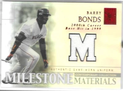 BARRY BONDS 2003 Topps Tribute Contemporary Milestone Materials Red #42 of 50! - Image 1 of 2