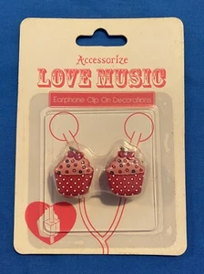 Accessorize Love Music Cupcake Earphones Clip On Decorations Accessories - Picture 1 of 2