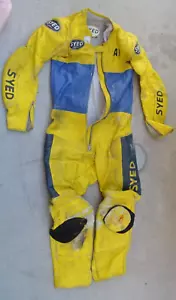 SYED Motorcycle Racing Armored Leathers 2 pc Jacket Pant Set VERY USED VINTAGE - Picture 1 of 8