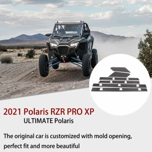 Para Polaris RZR PRO XP 2021 UItimate fibra de carbono pegatina de recorte lateral exterior - Imagen 1 de 7