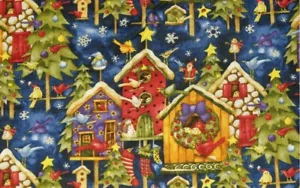 SGOMBERO - TESSUTO CASETTE UCCELLINI NATALIZIE CONFEZIONATO 'WINTER MAGIC' - SPX - Foto 1 di 1