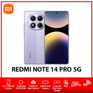 Xiaomi Redmi Note 14 Pro 5G Dual SIM Android Mobile Phone AU – Purple/12GB+256GB - Picture 1 of 5