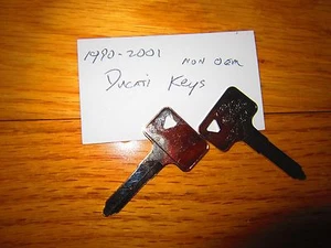 DUCATI KEYS UN-CUT 1990-2001 748-998 1991--2001 SS ST MONSTER MULTI - Picture 1 of 4