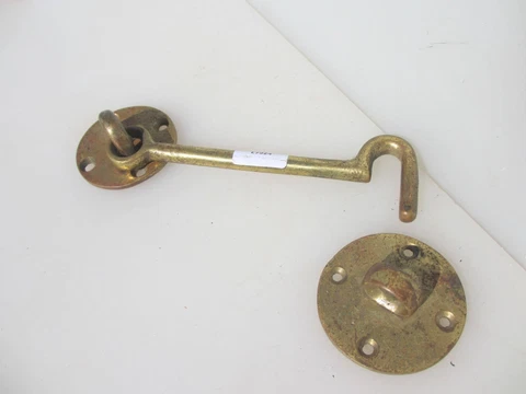 Antique Brass Door Latch Lock Keep Old Barn Gate Vintage 7.5"W Cover