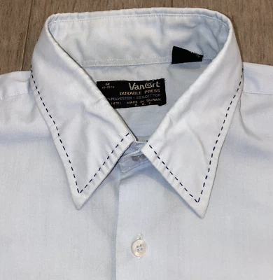 Camisa de vestir vintage Van Cort para hombre MCM Rat Pack Atomic Madmen años 60 mediana Foto 1 de 4