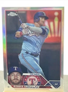 2023 Topps Chrome Update Refractor USC207 Robbie Grossman - Texas Rangers - Picture 1 of 11