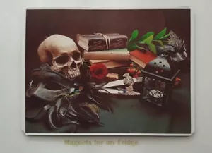 FANTASY MAGIC TEMA CON CRÁNEO, DAGA Y MÁSCARAS IMÁN NEVERA - M654 F - Imagen 1 de 1