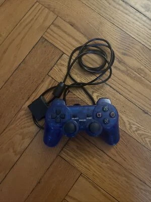 For PS2 PS1 Wireless 2.4GHz Dual Vibration Blue Controller Playstation Not Sony - Image 1 of 4