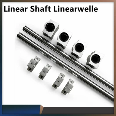 Linear Shaft Linearwelle Linearführung 8/10/12mm Linearlager Gleitschiene Set 3D