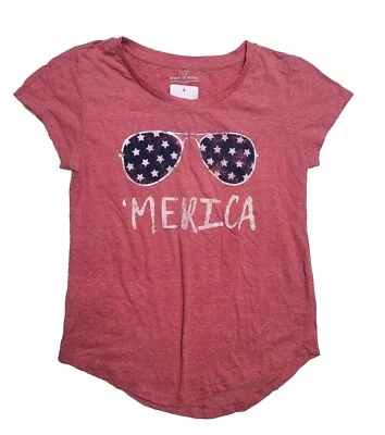 Camiseta State of Mine Merica Para Mujer Pequeña Roja Camiseta Gráfica Algodón Foto 1 de 2