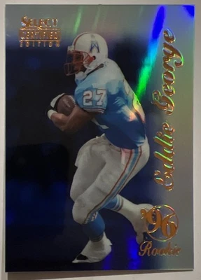 Eddie George 1996 Select Certified Mirror Blue RC PR /50 #100 Oilers Surface - Image 1 of 4