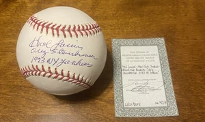 New York Yankees signed Hal Lanier - Official MLB Baseball - "1973" - AUTHENTIC - Picture 1 of 9