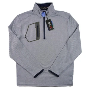 RLX Ralph Lauren Herren 1/4 Reißverschluss Golf Shirt M Pullover Langarm marineblau weiß $ 168 - Bild 1 von 9