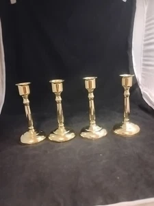 Vintage Messing Kerzenständer 4er Set /6" - Bild 1 von 5