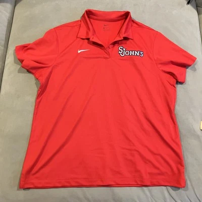 RARE - Nike - ST. JOHN's UNIVERSITY - Team Issued? Embroidered Golf Polo - Large - Image 1 of 4