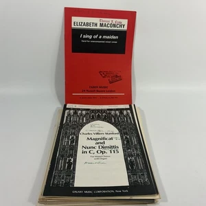 Lot 30 Vintage Choral Octavo Sheet Music for Church Choir I Sing of a Maiden - Picture 1 of 3