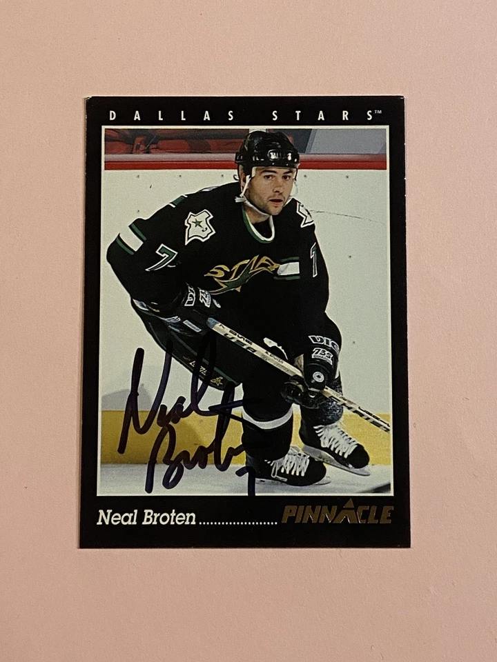 Neal Broten 1993-94 Pinnacle IP Auto Autograph  - Image 1 of 3