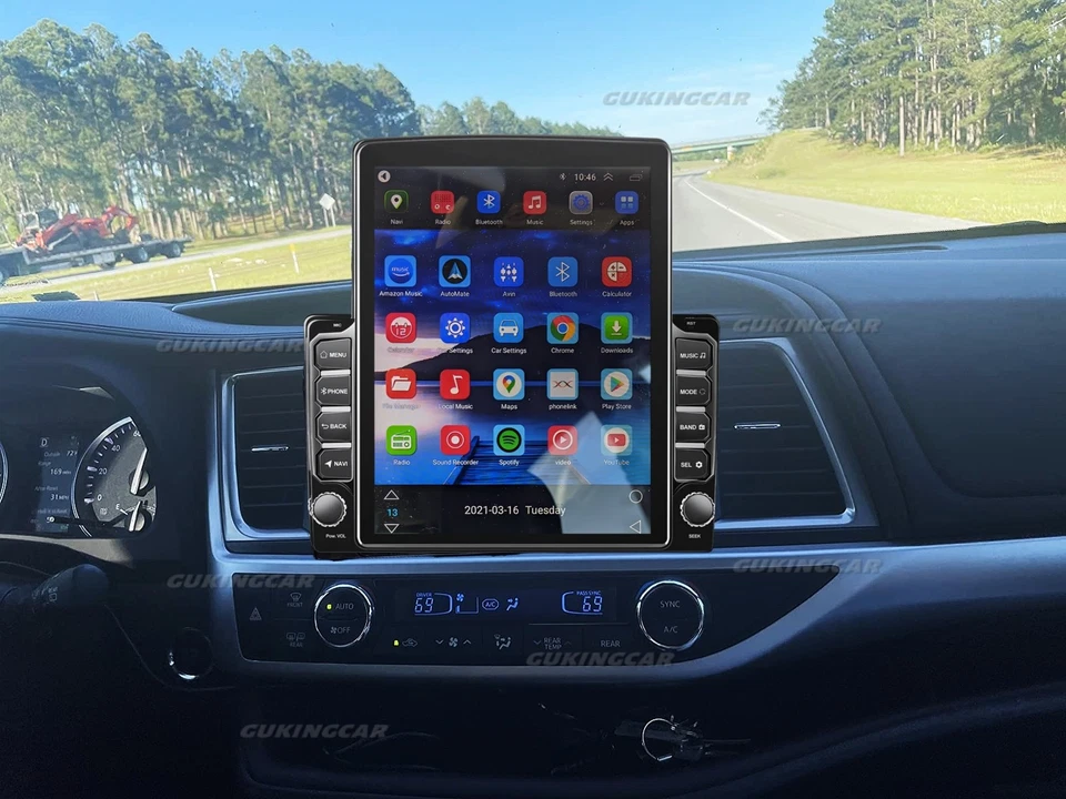 Radio estéreo de coche de 9,7"" para Toyota Highlander Android15 Carplay GPS 2014-2019 Foto 1 de 4