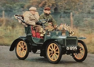 1904 Humberette 6 1/2 h.p Two Seater, Vintage Postcard Postmark Birmingham 1966 - Picture 1 of 2