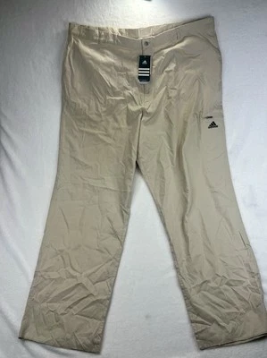 Nuevo con etiquetas Adidas Para Hombres Bronceado Fin de Semana Talla 52"" Golf Entrenamiento Vestido Pantalones Carga Sin Dobladillo Foto 1 de 4