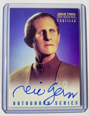 STAR TREK DEEP SPACE NINE PROFILES RENE AUBERJONOIS ODO AUTOGRAPH CARD DS9 - Image 1 of 2