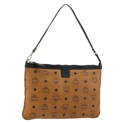 Auténtico bolso de hombro MCM Logogram Vicetos PVC cuero marrón dorado BA7029 Foto 1 de 4