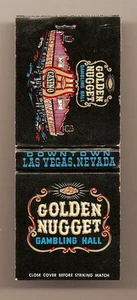 Las Vegas GOLDEN NUGGET GAMBLING HALL CASINO Nevada VINTAGE 20 Strike Matchbook - Picture 1 of 3