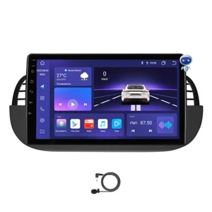 Radio Coche 9" para Fiat 500 Android 12 DSP GPS Navi Carplay 8Core 4G LTE DAB 4+32G - Imagen 1 de 12
