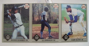 1991 Front Row Draft Picks MANNY RAMIREZ J.J. JOHNSON CLIFF FLOYD uncut sheet - Picture 1 of 2