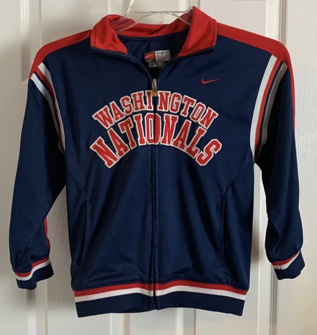 Washington Nationals MLB Nike Youth Kids Size Small Full Zip Jacket Sweatshirt Cover