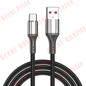 Type C Cord USB C 3A Cable FAST Charging Cable For Samsung Galaxy Huawei 3-6 ft - Picture 1 of 15