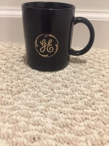 GE Mug General Electric Black And Gold - Picture 1 of 4