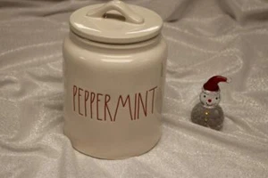 RAE DUNN ARTISAN COLLECTION MAGENTA PEPPERMINT CANISTER JAR - NEW - Picture 1 of 1