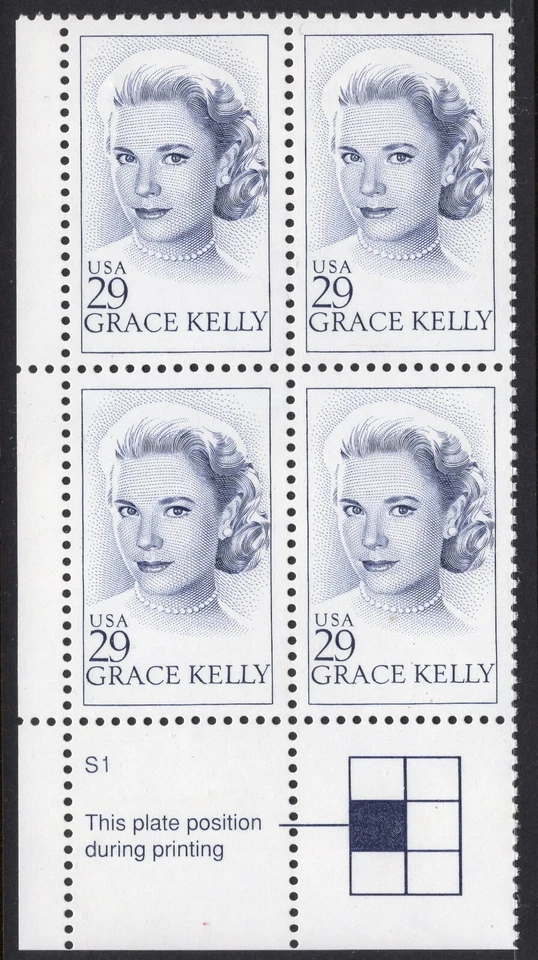 US #2749 29¢ Grace Kelly LL Plate Block 1993 MNH - Image 1 of 1