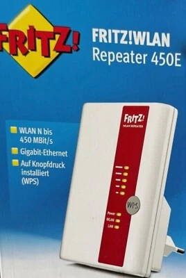 MESH AVM Fritzbox FRITZ!WLAN Repeater 450E Extender Verstärker WIFI WPS 20002589 - Bild 1 von 2