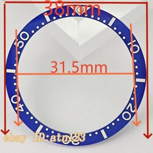 38mm Ceramics black white blue gold bezel insert fit 40mm watch 130 models bezel - Picture 1 of 27