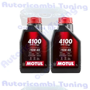 2 Litri Olio Motore Motul 4100 SYN NERGY 15W40 ACEA A3 B4 API SP SEMI SINTETICO - Foto 1 di 2