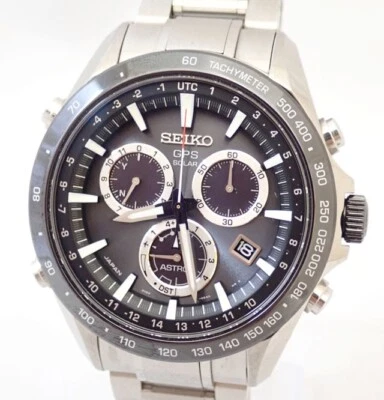 Reloj GPS para hombre Seiko Astron SBXB011 acero inoxidable cerámica esfera negra 8X82-0AC0 Foto 1 de 4