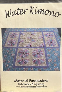 Water Kimono By Material Possession Quilt pattern size 216 X 216cm - Picture 1 of 3