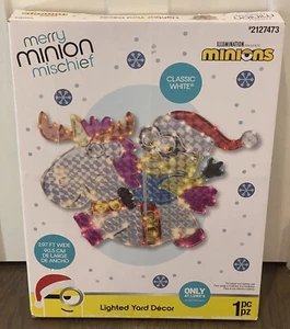 Minions Merry Minion Mischief Lighted Christmas Yard Decor - Bob Riding Unicorn - Picture 1 of 6